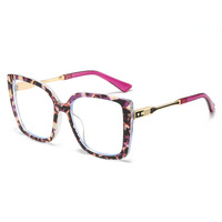 Nouvelles lunettes œil-de-chat pour femme, anti-lumière bleue, motif léopard, monture intégrale, verres PC, style minimaliste transfrontalier, même modèle