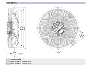 ebm-papst S3G450-LL03-H1 EC Fan 450mm Industrial Axial Fan High Performance Air <b>Cooling</b> <b>System</b> Heavy Duty HVAC OEM Equivalent - Product Image 3