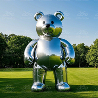 360 usine professionnelle personnalisée grand ours en peluche brillant gonflable publicité gonflables pour la décoration d'événement