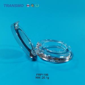 Recyclable Single Eye Shadow Palette Custom logo Empty Blusher Private Label Crystal PET Material <b>Blush</b> Packaging - Product Image 3