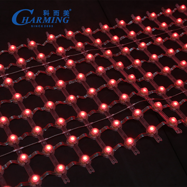 Charming P100 Outdoor LED Mesh Screen SMD5050 IP66 DMX512 Control for Building Facade and Stage Lighting