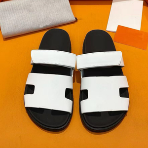 Sandali da <span class=keywords><strong>uomo</strong></span> in vera pelle di lusso con <span class=keywords><strong>velcro</strong></span> regolabile, suola spessa antiscivolo, <span class=keywords><strong>scarpe</strong></span> estive casual da spiaggia - Product Image 3