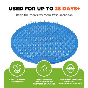 Rejilla Higiénica Termocrómica Azul Océano Antiolor para Urinario con 30 Días de Frescura - Product Image 3