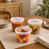 Gobelets à soupe en plastique anti-fuite avec couvercles pour la livraison en restaurant, les portions de traiteur, les aliments préparés