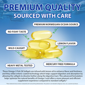 Cápsulas Blandas de Aceite de Pescado de Aguas Profundas de 4200 mg de Marca Privada para Fabricantes, Suplementos de Aceite de Pescado Omega 3 HALAL al por Mayor - Product Image 5