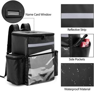 Borsa isolante per moto borsa termica a prova di perdite per la consegna di cibo con chiusura a cerniera porta bottiglia di vino - Product Image 3