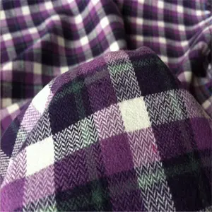 Check Fabric Stocklot Good Quality Yarn Dyed Cotton Flannel Fabric Check Design