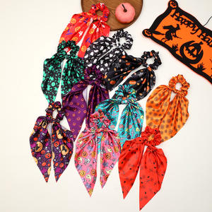 Aksesori rambut Natal multiwarna tren panjang Wanita Gelang pita kain modis Halloween Amerika untuk wanita - Product Image 1