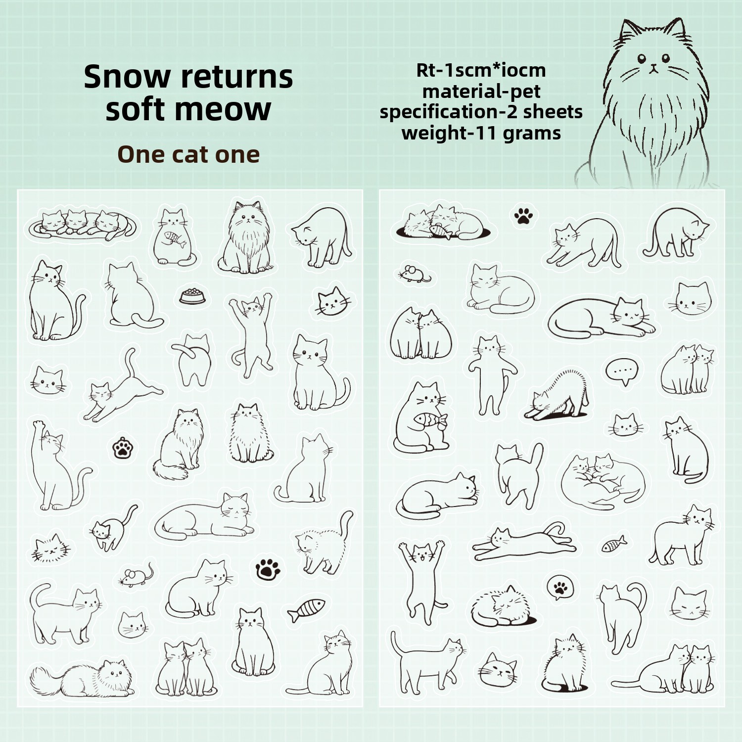 B Bola de nieve esponjosa Gatito blanco