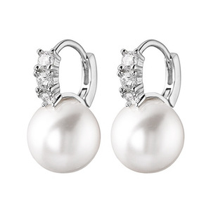 Orecchini Geometrici con Perle Lucide, Eleganti e Delicati, Gioielli alla Moda, Accessorio Minimalista per Uso Quotidiano - Product Image 1