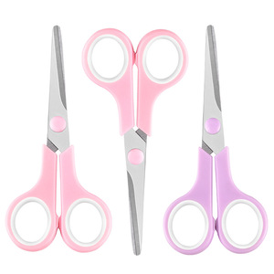 กรรไกรสำนักงานอื่นๆ สีชมพู สีม่วง สแตนเลส สำหรับงานฝีมือ เครื่องเขียนสำหรับนักเรียนและเด็ก - Product Image 3