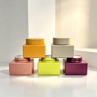 Pot carré en porcelaine blanche pour crème visage, cire capillaire, avec logo personnalisé, rechargeable, emballage cosmétique en céramique