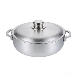 Olla de aluminio tipo caldero con tapa, compatible con electrodomésticos, antiadherente, de gran capacidad, juego de utensilios de cocina para sopa, disponible en almacén de EE. UU. - Product Image 3