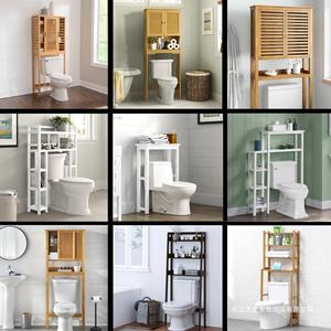 Mueble de Baño de Bambú con Puertas Corredizas, Organizador que Ahorra Espacio para el Área del Inodoro, Diseño Moderno y Minimalista - Product Image 4