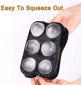 Moldes de silicona redondos para cubitos de hielo sin BPA, bandeja para hacer bolas de hielo esféricas con tapa - Product Image 2