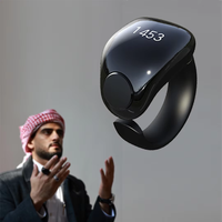 Bague Zikr numérique, Anneaux numériques, Chapelet électronique avec boussole de mosquée et réveil, Compteur de Tasbeeh pour Ramadan et Omra, Boîte Tasbeeh