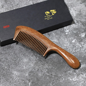 Peine de madera de sándalo rojo, tamaño grande, para masaje, cuidado del cabello, uso doméstico, peine de madera para mujeres, niños y adultos - Product Image 1
