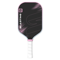 Raquette de pickleball en fibre de carbone Jusain, surface noire PERSER IV 16 mm T700 Gen4 Core