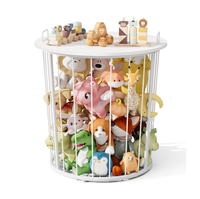 Grande table de rangement pour animaux en peluche, bac de rangement robuste en métal pour jouets d'enfants, support pour animaux de la ferme en peluche, organisateur de jouets en peluche