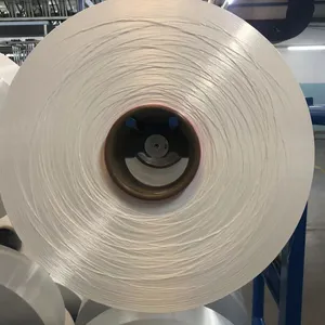 Vente d'usine de qualité AA, fil mère en polyester, fil de filament 75/72 blanc brut semi-terne