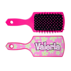 Cepillo para el cabello Valeria para bebé con diseño floral color rosa - Product Image 2