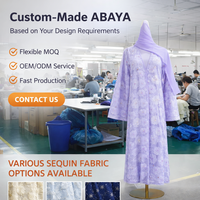 Ensemble Abaya 3 Pièces de Luxe Brodé de Dentelle et Perles, Dernière Collection Dubaï, Vente en Gros, Haute Qualité, Modeste, Abaya Ouverte en Dentelle