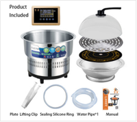 Olla Vaporera Eléctrica Comercial de Acero Inoxidable, Vaporera Multifuncional para Alimentos, Vapor Rápido, Aislamiento Térmico, 3000-5000W, Función de Temporizador