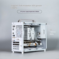 Boîtier compact en aluminium Xiaobao E80 Mid Tower MicroATX Air-Cooled Simple A4 Portable Handheld Computer Host