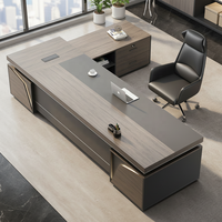 Juego de Silla de Oficina Profesional de Madera de Lujo con Gabinete Lateral y Cajonera para Archivos, Ecológico E1, de Alta Capacidad de Carga, Moderno, para Gerentes