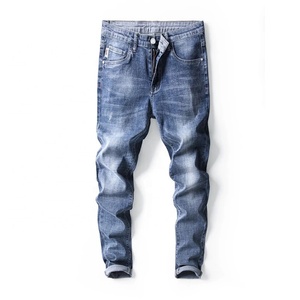 Jeans en denim pour hommes avec logo personnalisé, taille plus, respirant, confortable, coupe slim, pantalon pour hommes - Product Image 6