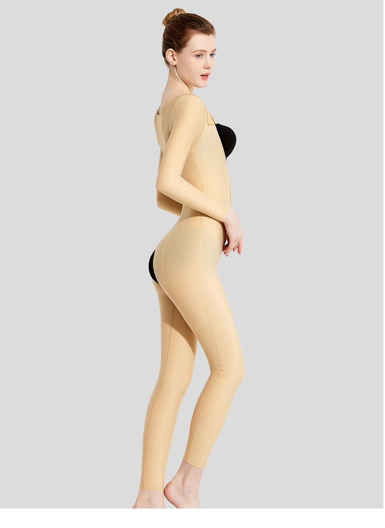 ZOYIAME Post Surgery Liposuction BBL Full Body Shaper Postpartum Hip Lift OP Fajas Long Sleeve Compression Garment Shapewear