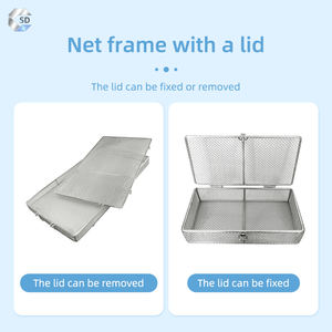 OEM paslanmaz çelik tel örgü sepet depolama temizleme Metal sepetleri kalın ve dayanıklı Metal tel örgü sepet - Product Image 2