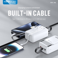 KONFULON 2024 Outdoor Power Bank 30000mAh Innovatives Smartphone-Ladegerät mit QC22.5 W PD20W Schnell ladekabel