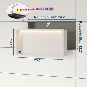 Certifié FCC 304 acier inoxydable mur <span class=keywords><strong>niche</strong></span> salle de bain lumières de rangement Design moderne <span class=keywords><strong>niche</strong></span> de <span class=keywords><strong>douche</strong></span> à la mode à des fins décoratives - Product Image 6
