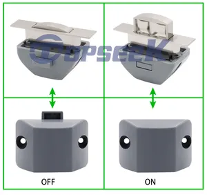 आयताकार आकार धातु हैंडल Rv कारवां मोटरहोम ड्रॉअर के लिए पुश बटन लैच - Product Image 5
