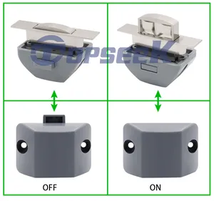 RVキャラバンキャンピングカー引き出しキャビネット食器棚収納コンパートメント用長方形形状金属ハンドルプッシュボタンラッチ