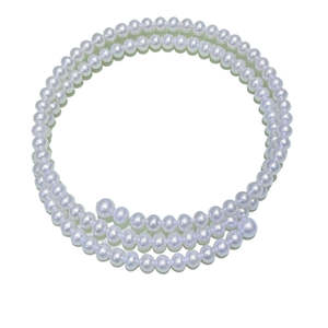 Pulsera de Perlas de Agua Dulce de Zhuji, Exquisita, Casi Redonda, Impecable, de 3-4 mm, Diseño de Doble Capa Aurora, Regalo de Cumpleaños, 30 g - Product Image 2