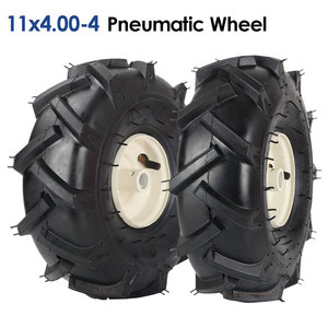 Neumático y Rueda para Cultivadora 11x4.00-4", Eje de 3/4", Buje Central de 3-1/8", Compatible con Repuesto para Cultivadora Cortacésped - Product Image 1