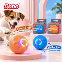 Jouet pour chien DONO, balle à mâcher lumineuse rechargeable, balle à lumière LED rebondissante irrégulière, jouet interactif pour animaux de compagnie