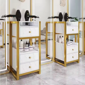 Équipement et mobilier pour salon de <span class=keywords><strong>coiffure</strong></span>, spa, salon de beauté, miroir de maquillage, chariot, table de chevet, rangement - Product Image 5