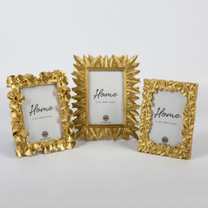 Commercio all'ingrosso della fabbrica di alta qualità <span class=keywords><strong>Design</strong></span> esclusivo resina oro foto cornice per la decorazione del Desktop - Product Image 5