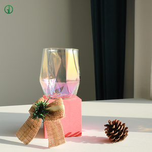 Bicchiere Esagonale in Vetro Borosilicato di Alta Qualità, Design Nordico, Colorato a Spruzzo, per Whisky/Caffè/Tè/Acqua, Lavabile in Lavastoviglie - Product Image 1