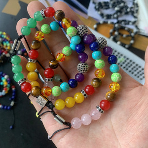 Bracelet tressé personnalisé <span class=keywords><strong>Arbre</strong></span> de Vie Daisy Fangy, Pierre Œil de Tigre Sept Couleurs, Cristal Violet, Accessoire Zircon, Populaire - Product Image 1