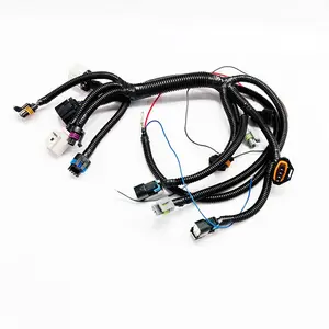 Chicote de fios personalizado para aplicações em veículos com conector original de 12 pinos TE e conectores Molex nas extremidades