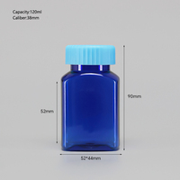 Flacon à pilules en plastique de qualité médicale 120 ml, conteneur de stockage de médicaments et de vitamines avec bouchon de sécurité enfant