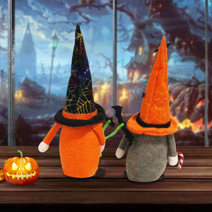 Muñeco de Halloween sin máscara con bastón de murciélago, figura de pie, estilo clásico, impresión digital para decoración de Halloween - Product Image 3