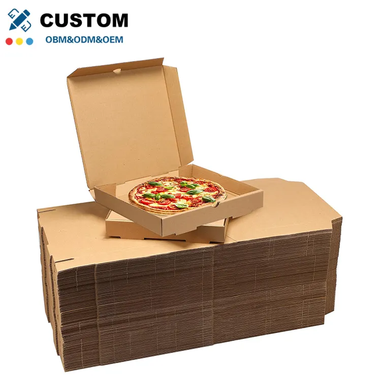 Papel Kraft para pizza takeaway personalizado OEM OBM Kuoshi tamanhos diferentes biodegradáveis baratos 9 11 12 13 14 15 16 18 Polegadas com logotipo