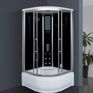 Elektrische Moderne Eck-Badewanne Saunakabine Gerahmtes Gehärtetes Glas Massage-Dampfduschkabine Umweltfreundliches Design Einfache Installation - Product Image 3