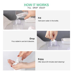 Eco Zero Plastic Handreinigingstabletten Set Met Herbruikbare Fles Alcoholvrij, Zacht Voor De Gevoelige Huid - Product Image 3