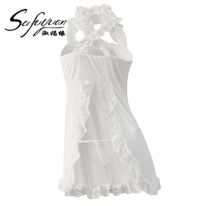 SFY2588 donne Sexy biancheria intima infermiera uniformi aperte sul retro pizzo dettagliato Costume Fantasy - Product Image 6